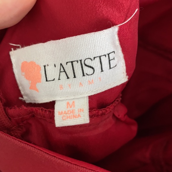 Burgundy party dress - Picture 3 of 3